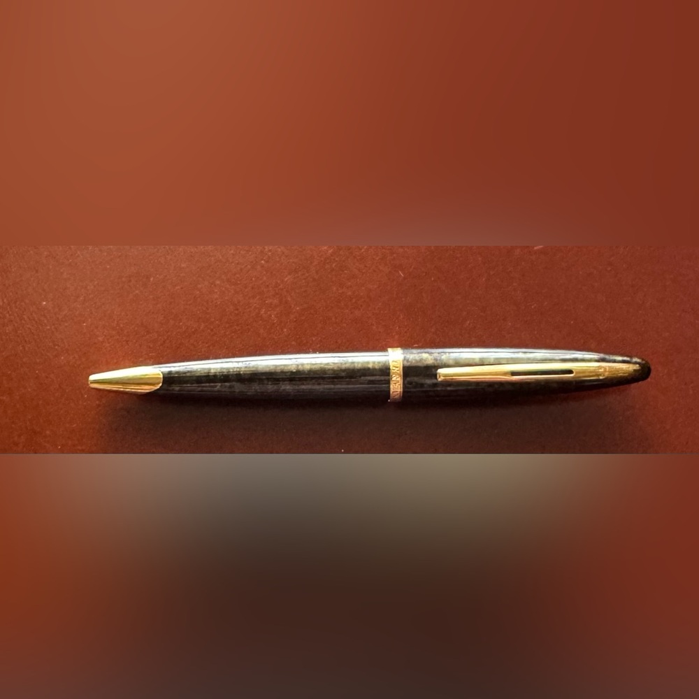Waterman Carene Discontinued Rare 23k gold filled ballpoint“Sea Garden” $FIRM$